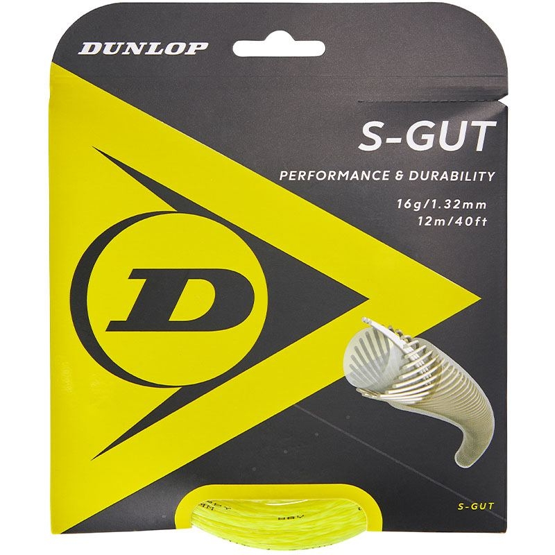 Dunlop Synthetic Gut 16 Tennis String Set Yellow Yellow
