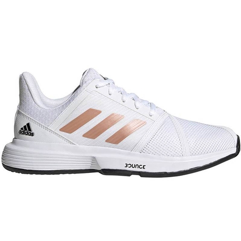 Adidas CourtJam Bounce Women's Tennis Shoe White/copper Adidas CourtJam Bounce Women's Tennis Shoe White/copper