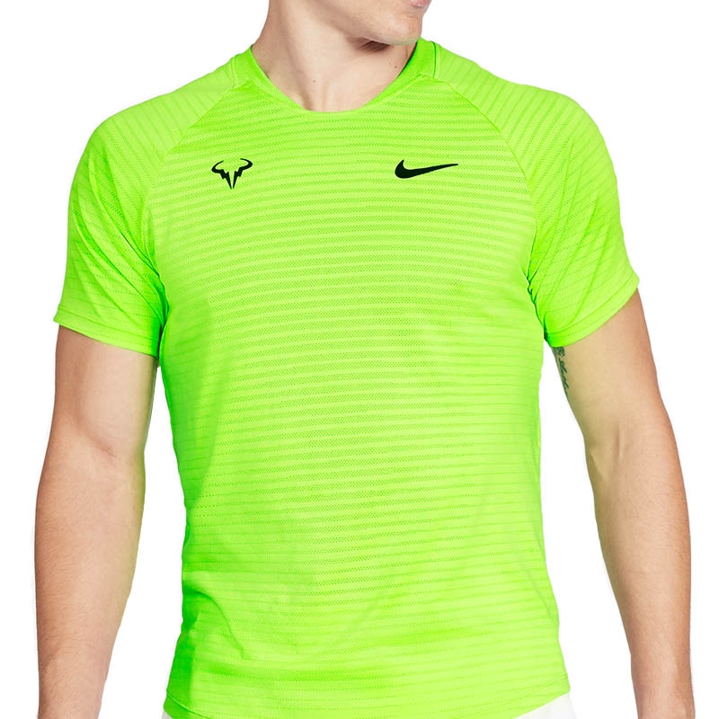 Nike Aeroreact Rafa Slam Men's Tennis Top Volt/black