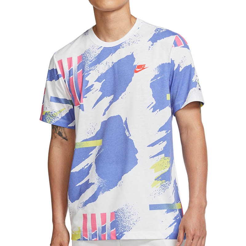 nike men's court challenge all over print tennis tee