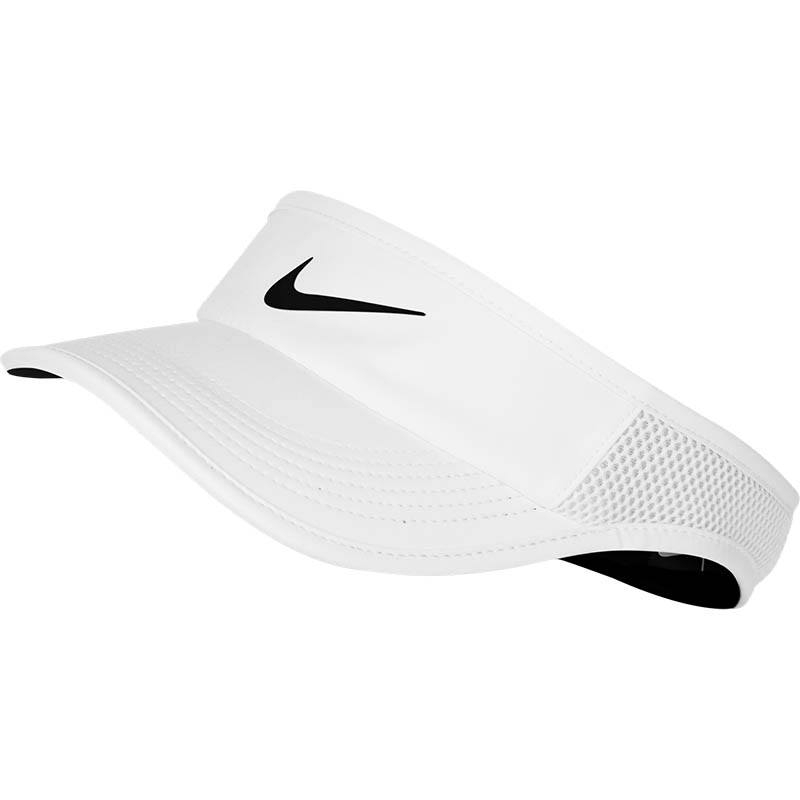 planter Onzuiver Schema Nike Aerobill Featherlight Women's Tennis Visor White/black