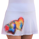  Lacoasports Double Hearts Women's Tennis Skirt