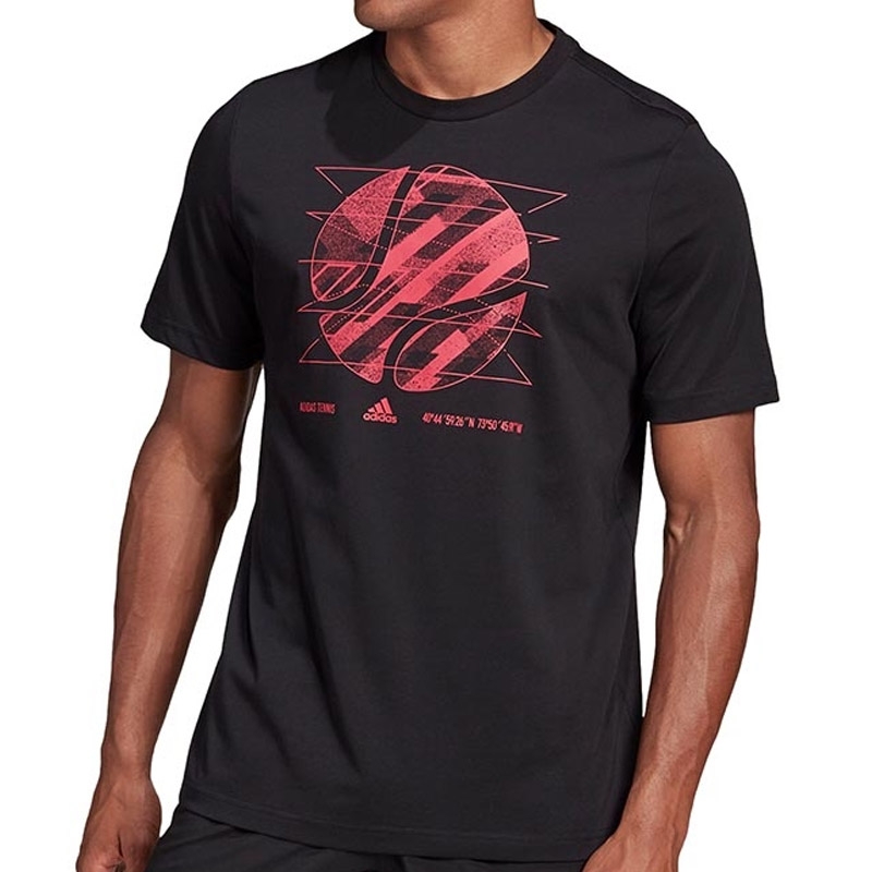 Adidas Us Open Men's Tennis Tee Black