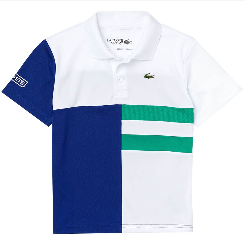 Lacoste Chemise Boys' Tennis Polo White/green