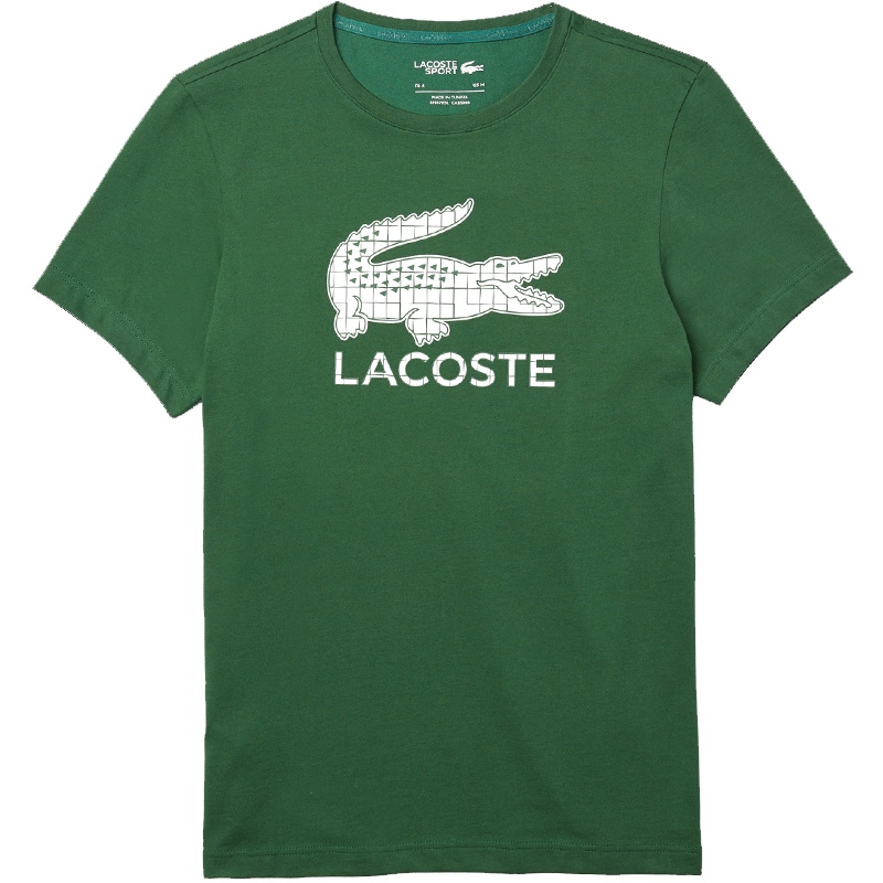 Lacoste Graphic Men's Tennis Tee Green/white
