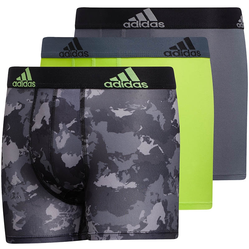 Adidas Performance Climalite 3 Boys Boxer Brief Grey/neongreen/black