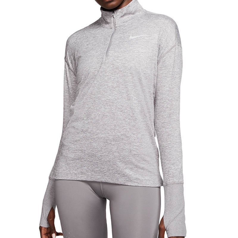 nike half zip grey top