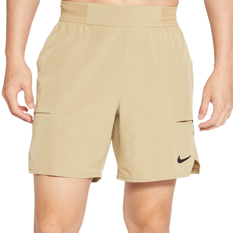 Histérico Conectado baños Nike Court Advantage 7 Men's Tennis Short Beige/black