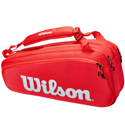 Wilson Super Tour 6 Pack Red Tennis Bag