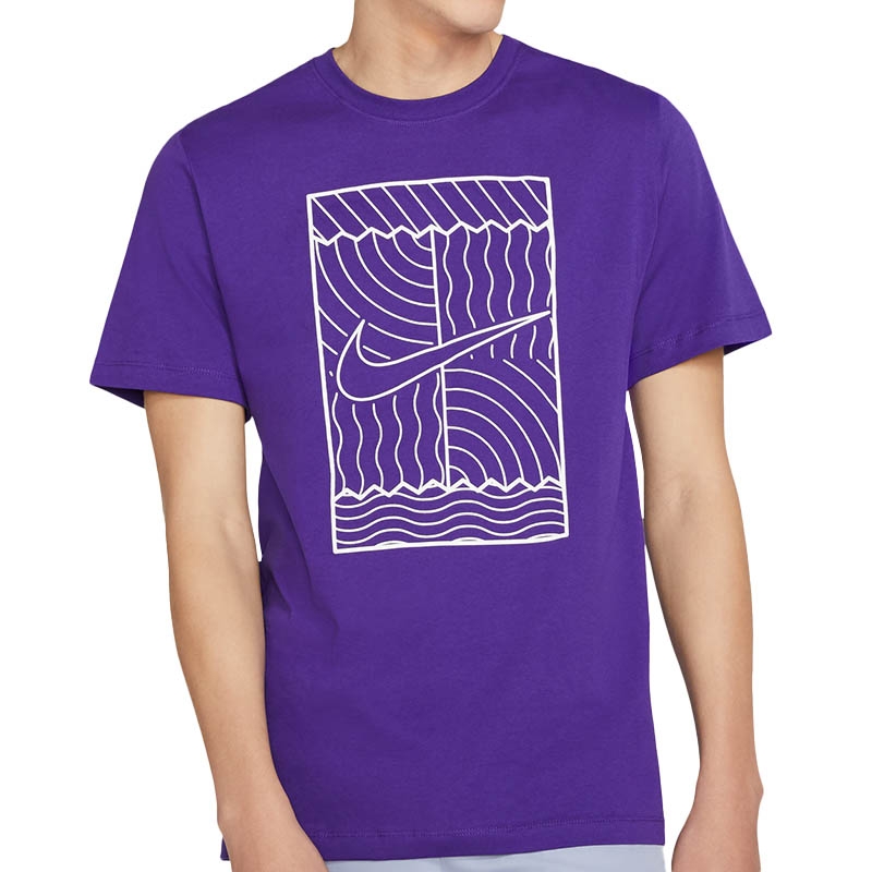 orange and purple nike shirt