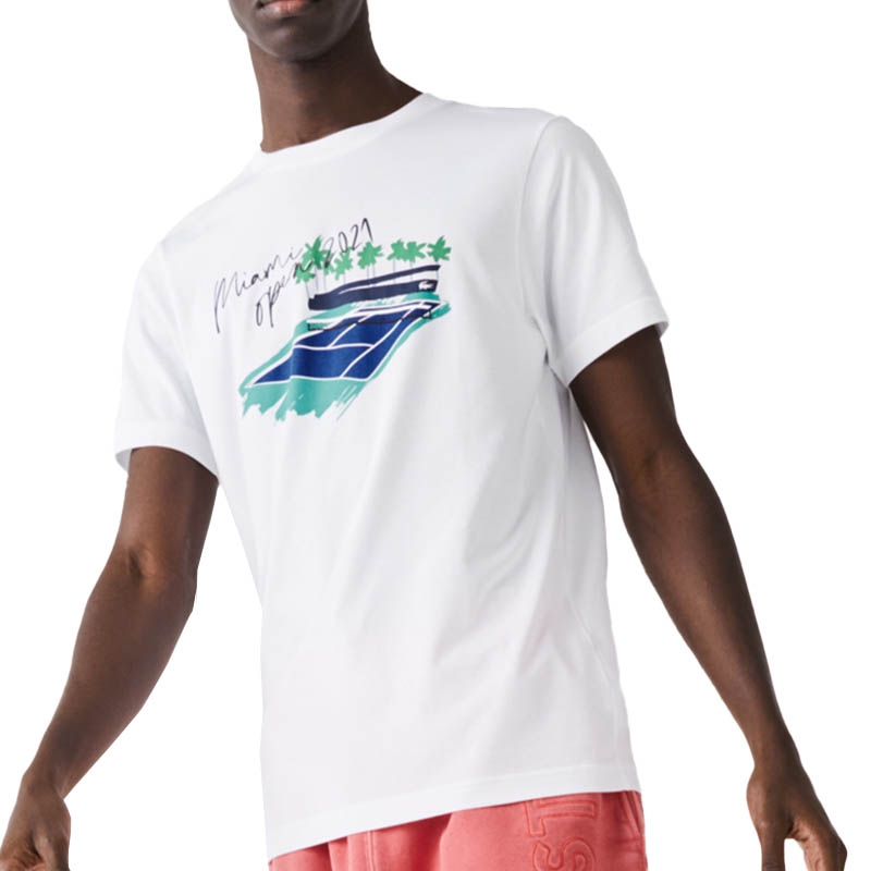Lacoste Miami Open 2021 Men's Tennis Tee White