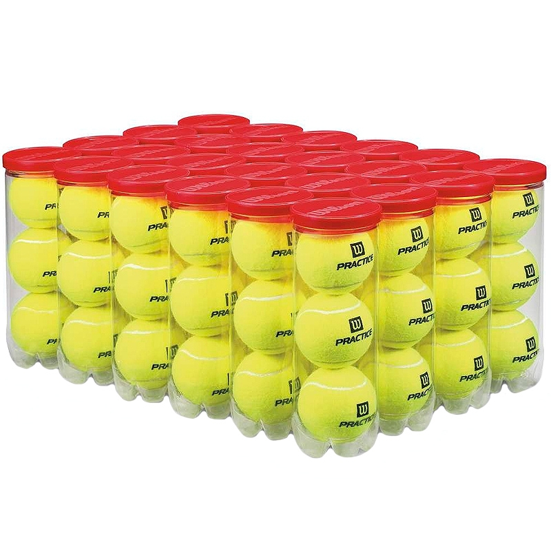 Wilson Practice Tennis Ball Case 3 Ball Can x 24