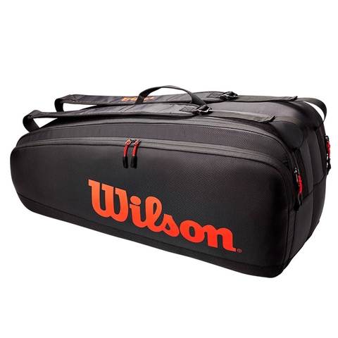 consumidor Seguro muerte Wilson Tour 6 Pack Tennis Bag Black/red