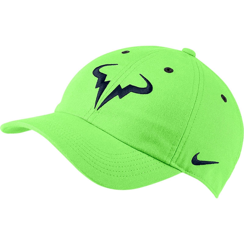 Nike Rafa Aerobill H86 Men's Tennis Hat Limeglow/obsidian