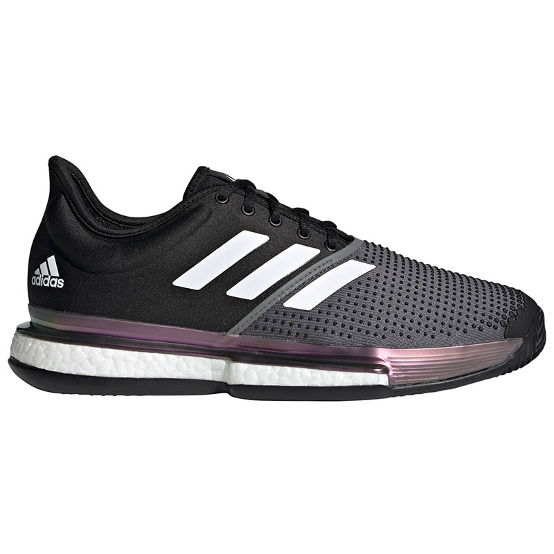 Adidas SoleCourt Primeblue Clay Men's Tennis Shoe Black/white