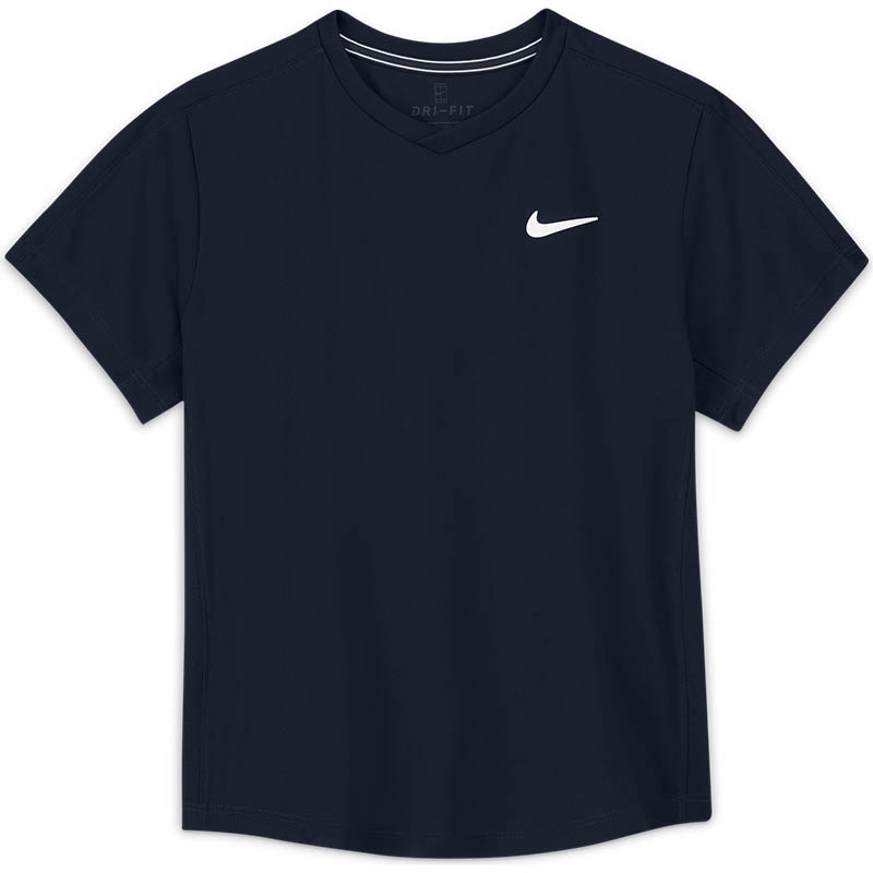 Nike Court Dri-Fit Victory Boys' Tennis Tee Obsidian/white