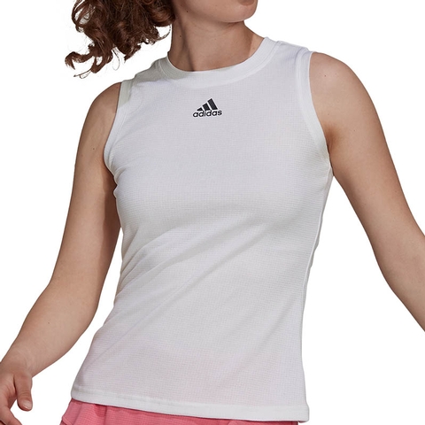 diapositiva Automático Supone Adidas Match Women's Tennis Tank White/black