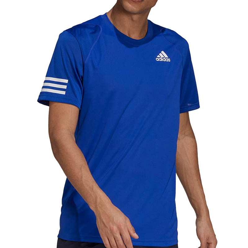 curl pull the wool over eyes Announcement Adidas Club 3 Stripes Men's Tennis Tee Blue/white