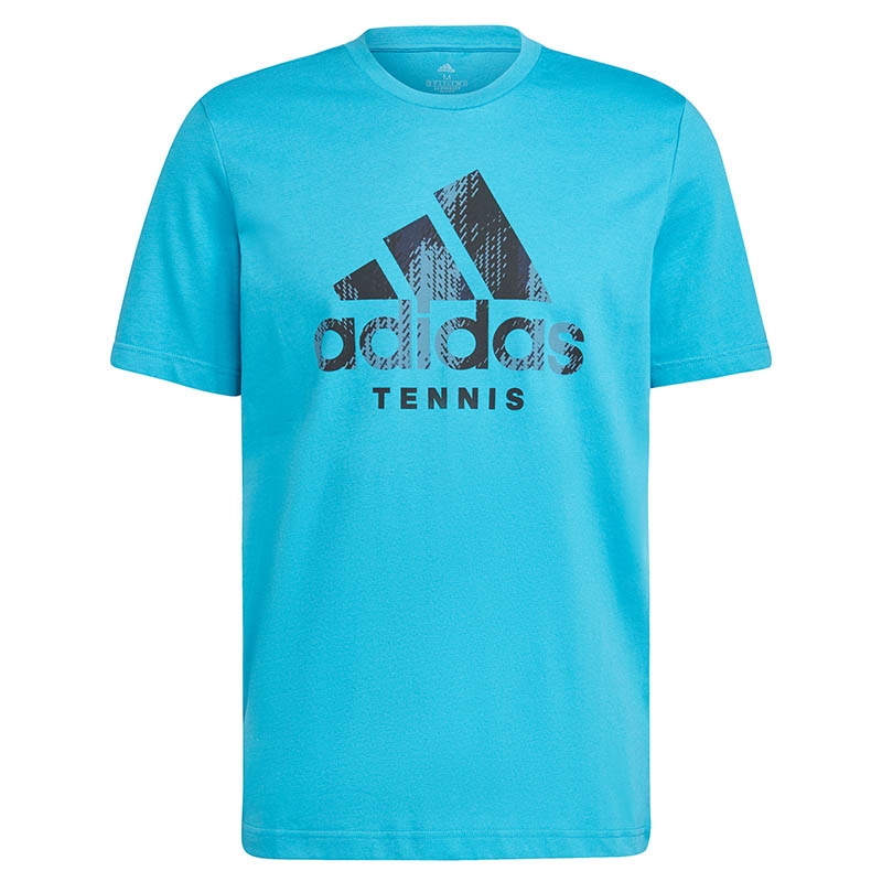 Adidas Graphic Men's Tennis Tee Aqua