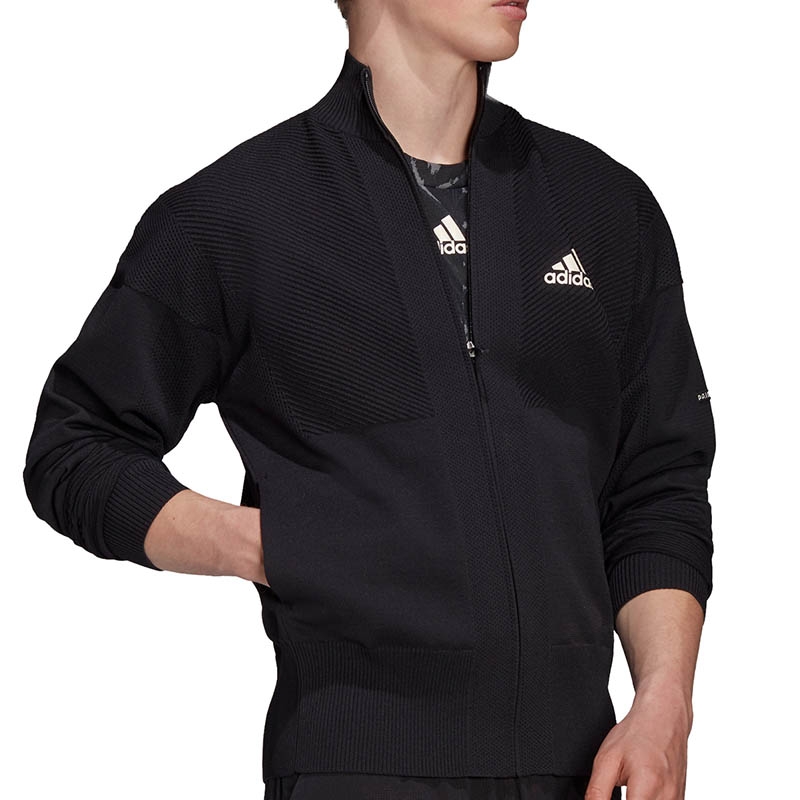 Adidas Primeknit Men's Tennis Jacket Black