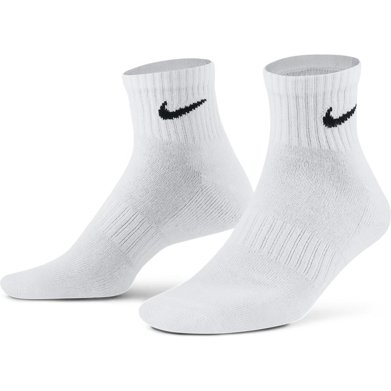 minimum barely Publication Nike 3 Pack Quarter Tennis Socks White/black