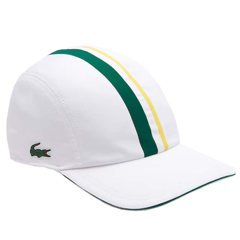 werkloosheid klimaat Verzakking Lacoste Striped Men's Tennis Hat White/green/yellow