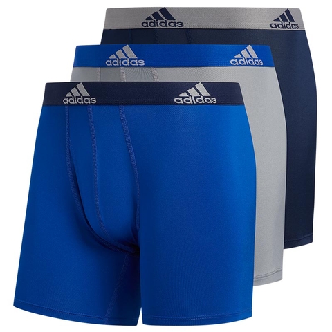 overse Blind tillid Savant Adidas Performance 3 Pack Men's Boxer Brief Royal/grey/navy