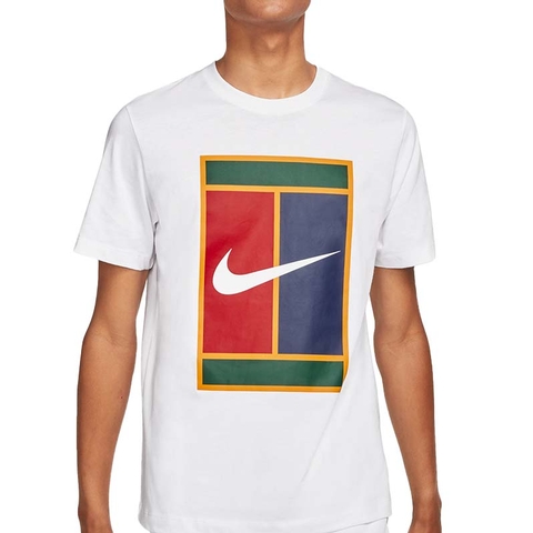 Vorm van het schip incompleet decaan Nike Court Heritage Men's Tennis Tee White