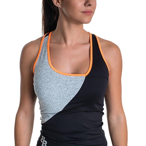 BB Jelena Women's Tennis Tank Orange/black/grey