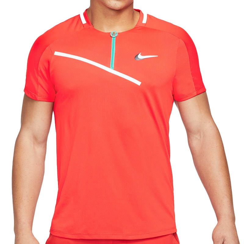 Nike Court Dry Slam Men s Tennis Polo Habanerored white