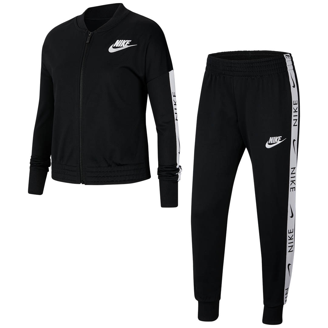 Girls' Nike Sportswear Full Zip Tracksuit Set Top Joggers Blue White BV2769  492