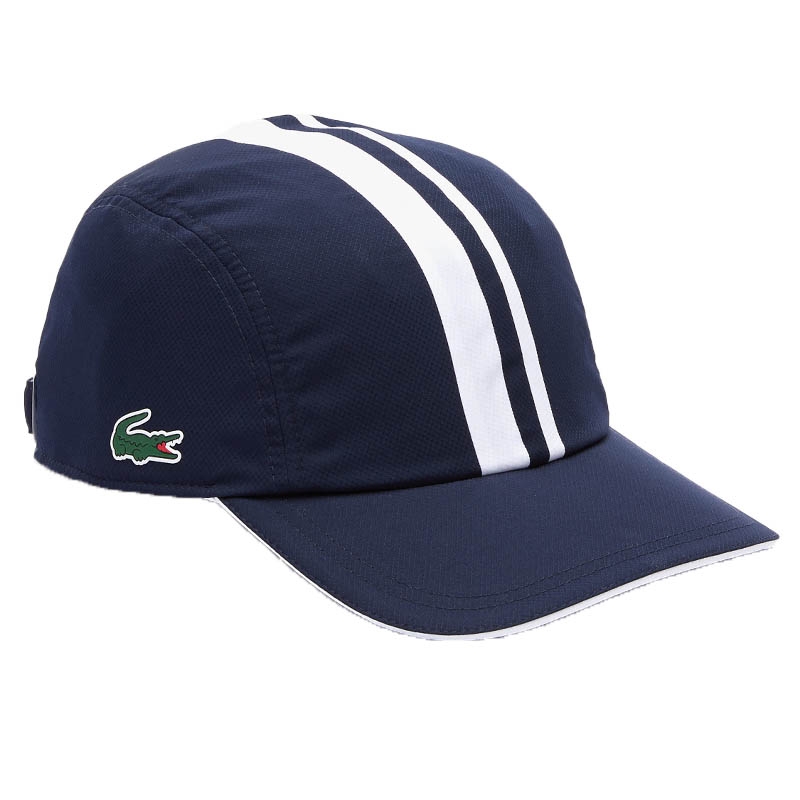 Lacoste Striped Men's Tennis Hat Navy/white
