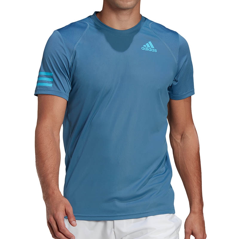 Adidas Club 3 Stripes Men's Tennis Tee Alteredblue