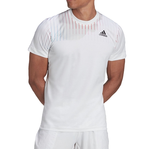 Resultaat Dwars zitten zak Adidas Melbourne Freelift Men's Tennis Tee White/black