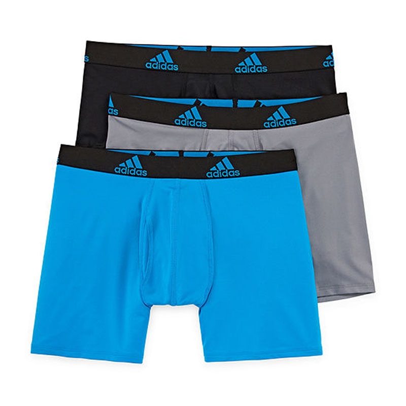 Adidas Performance 3 Pack Boys' Boxer Brief Blue/black/grey