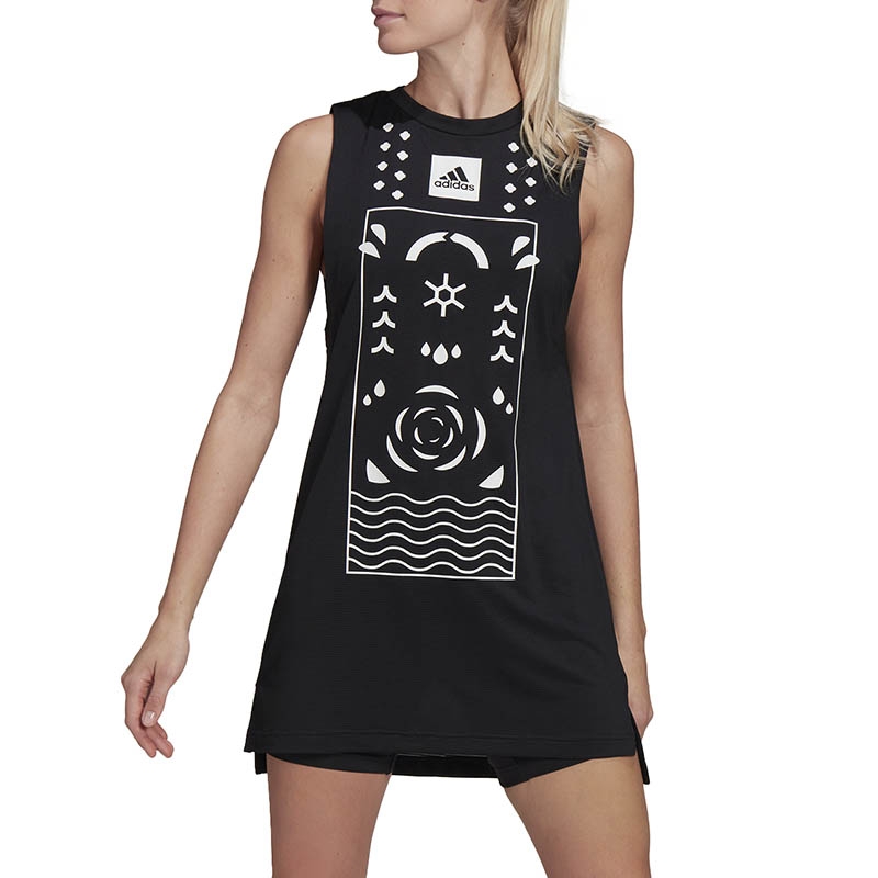 Adidas Paris Wow Heat Ready Women's Tennis Dress Black/white