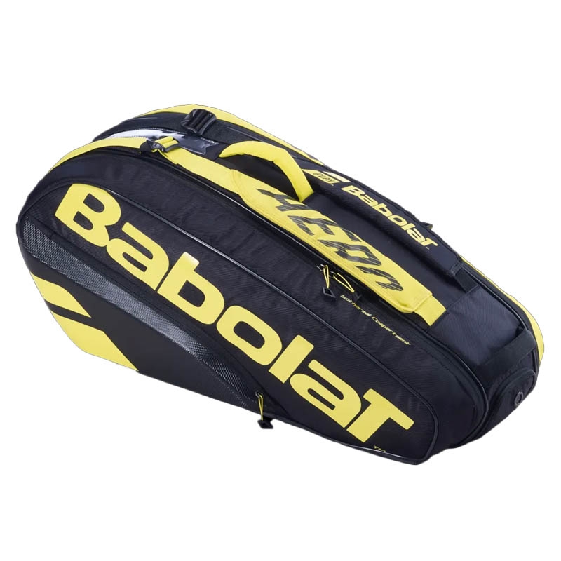 Babolat Pure Aero 6 Pack Tennis Bag Black yellow