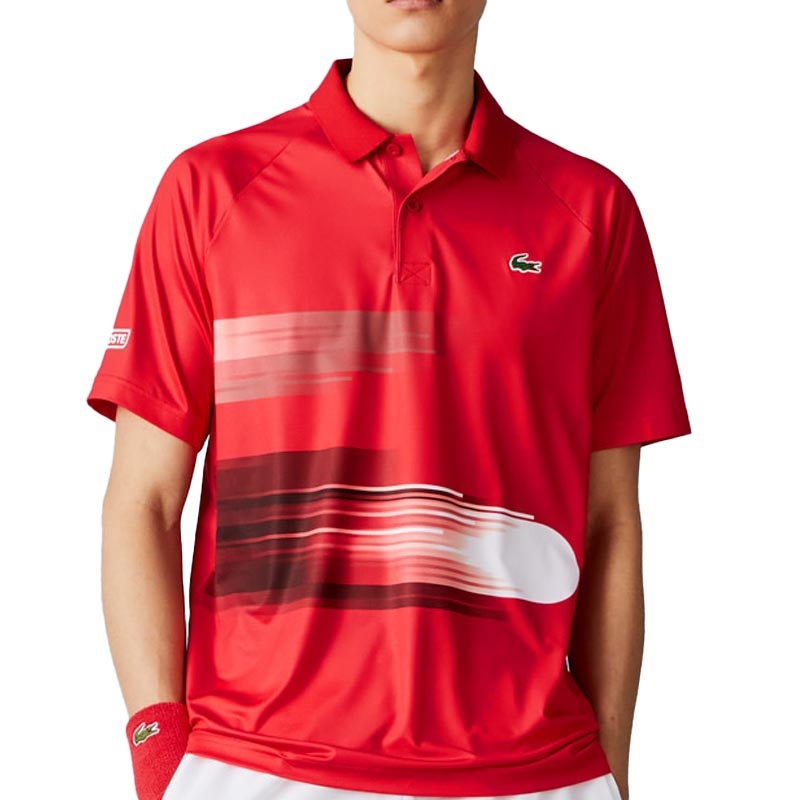 fatiga carga Especialidad Lacoste Novak Men's Tennis Polo Red