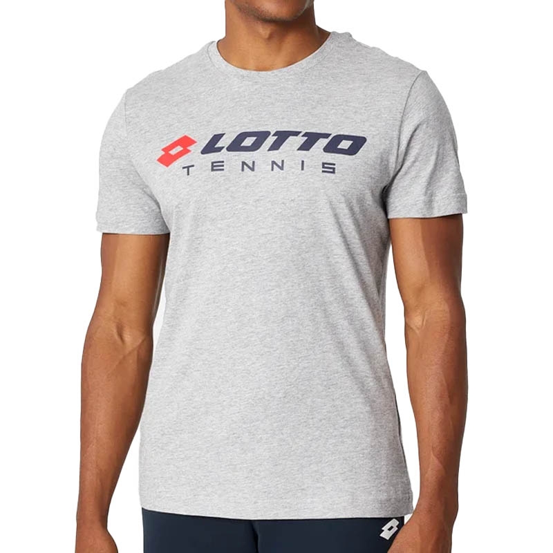 Lotto Squadra II Men's Tennis Tee Grey