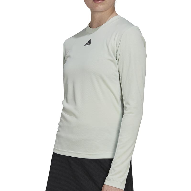 Adidas Freelift Long Sleeve Womens Tennis Top Green