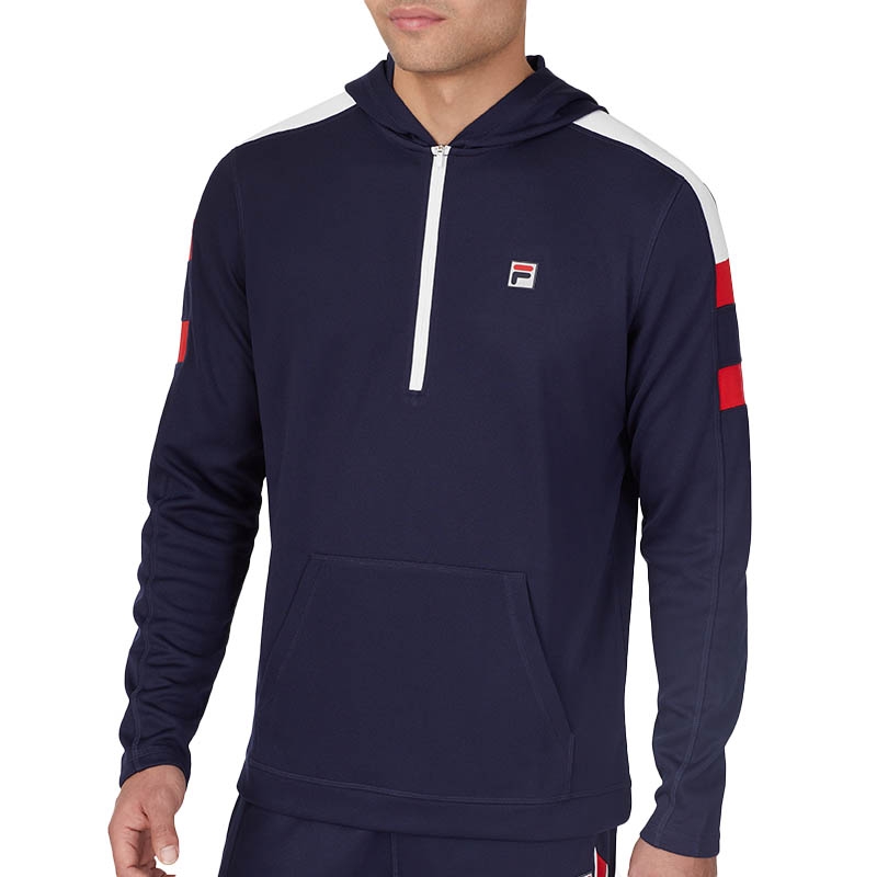 kulstof lidelse galop Fila Heritage 1/4 Zip Men's Tennis Hoodie Navy