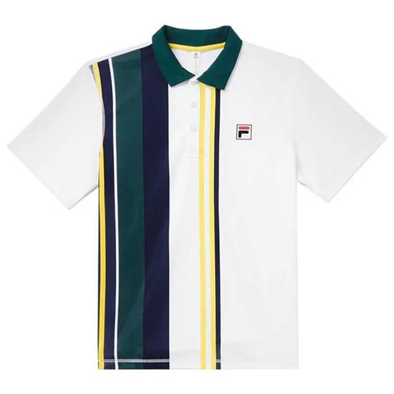 Fila Heritage Stripe Men s Tennis Polo White navy red