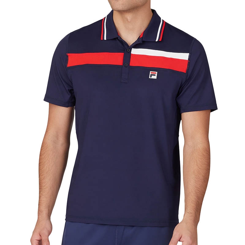 Essentials Tennis Polo Navy/red