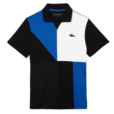 microscopisch verwennen regering Lacoste Team Leader Men's Tennis Polo Black/blue/white