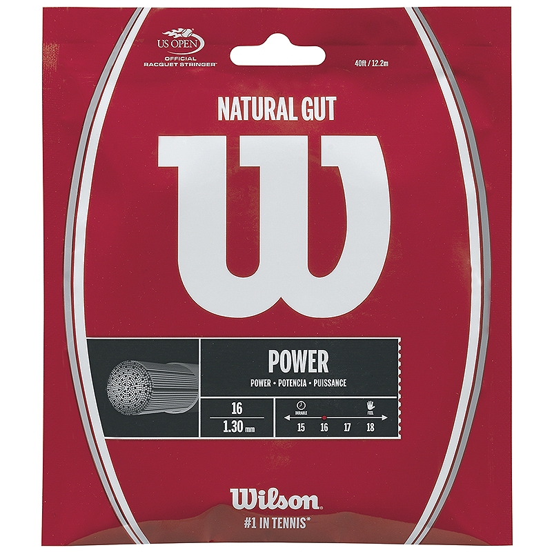 Wilson Natural Gut 16 Tennis String Set Natural