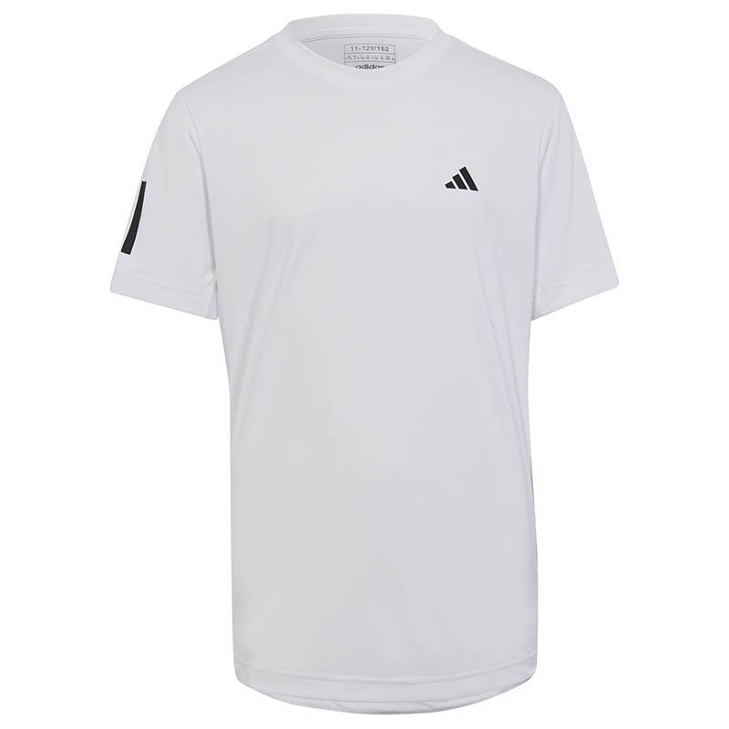 【ADIDAS】Club 3S Tennis Clymacool Tee JN7093 Adidas Club 3-Stripe Boys' Tennis Tee White