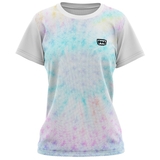  3as Tie Dye Blue Girls ' Tennis Top