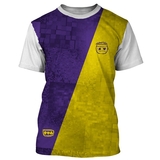  3as Purple And Yellow Squares Boys ' Tennis Tee