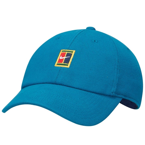 enlace inteligencia borde Nike Heritage 86 Court Logo Men's Tennis Hat Greenabyss/blue