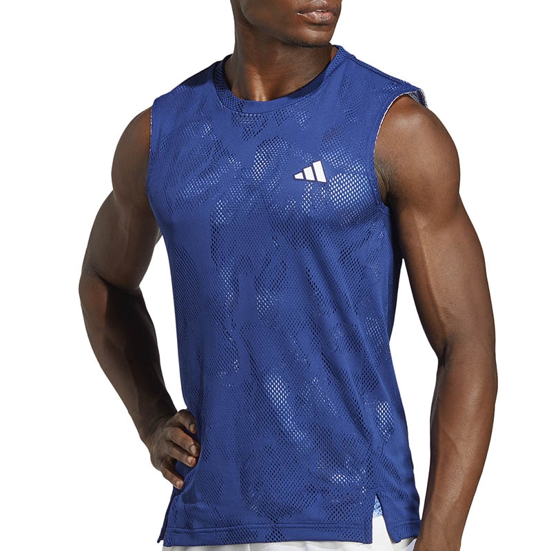 Corredor pasos buscar Adidas Melbourne Sleeveless Men's Tennis Tee Victoryblue